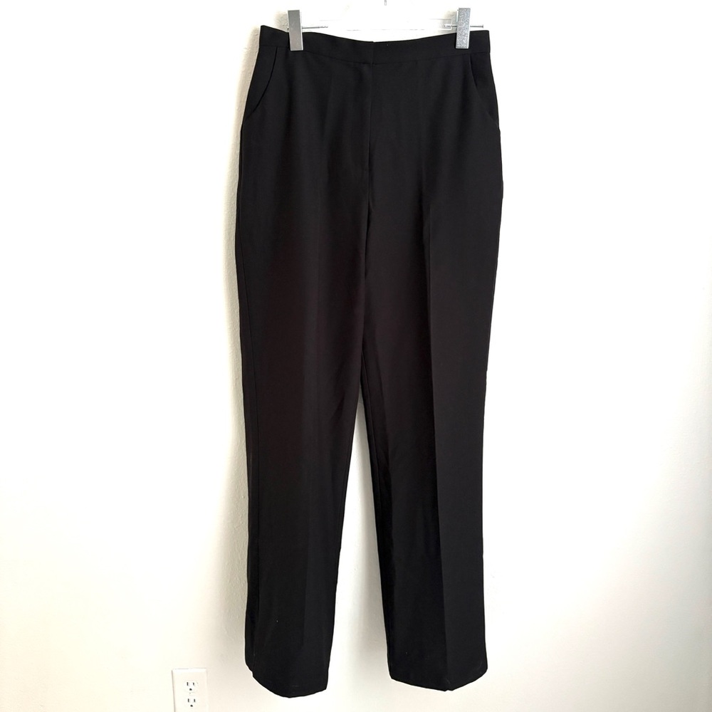 ASOS | Women’s‎ Black Wide Leg High Waisted Flat Front Dress Pants Size 8T